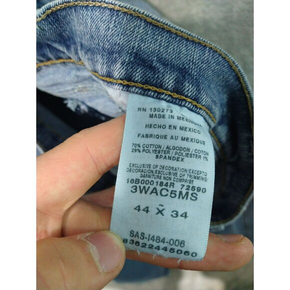 Wrangler Jeans Mens 44x34 Blue Denim RIGGS Workwear Advanced Comfort Light Wash - Picture 7 of 9